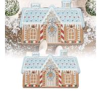 Paillasson de Noël en pain d'épices amusant, motif maison de pain d'épices, tapis de porte touffeté, antidérapant et absorbant pour porche, salle de bain, intérieur et extérieur (B, 40 x 120 cm)