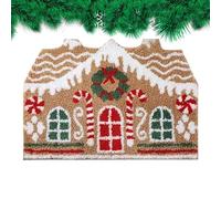 Paillasson de Noël | Maison en pain d'épice décoratif antidérapant 81,3 x 50,8 cm, paillasson de bienvenue - pour vacances, extérieur, intérieur, entrée, cuisine, salle de bain, salon, garage