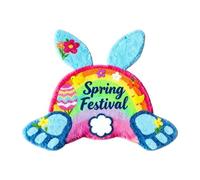 Paillasson de Pâques 2026 en forme de fesse, absorbant et résistant, en velours cristal, taille 90 cm/35,4 (A, 90 cm)