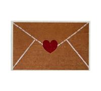 Paillasson de Saint-Valentin - 40 x 60 cm Grand paillasson de terrasse enveloppe, Tapis de décoration d'intérieur, Tapis de Bienvenue pour l'intérieur et l'extérieur, seuil de Porte, terrasse