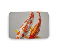 Paillasson de salle de bain absorbant, antidérapant, doux, tapis de bienvenue, tapis de salle de bain pour entrée, 2 poissons, lavable pour intérieur et décoration d'intérieur, 50 x 80 cm