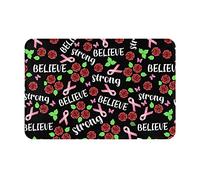Paillasson de sensibilisation au cancer du sein Tapis de porte intérieur doux et antidérapant Tapis de sol absorbant pour la maison Tapis de sol intérieur résistant aux taches 23,6 x 15,7 pouces pou