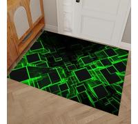 Paillasson de Technologies du Futur Lignes au néon 40 x 60 cm, Tapis d'entrée Antidérapant et Absorbant, Paillassons Ultra-Fins et Lavables, Tapis pour Intérieur, Extérieur, Chambre, Cuisine