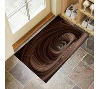 Paillasson de Tunnel en Bois - Style Architecture Naturelle antidérapant - 50 x 80 cm - Doux et Lavable - pour Porche, entrée, Douche, Maison, Chambre à Coucher, Salon - Brun