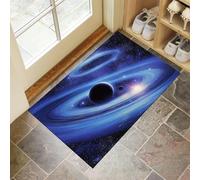 Paillasson de Univers Planète - Style Galaxie Fantastique antidérapant - 40 x 60 cm - Doux et Lavable - pour Porche, entrée, Douche, Maison, Chambre à Coucher, Salon - Bleu-Violet