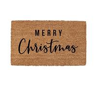 Paillasson décoratif de Noël fantaisie festif avec inscription « Merry Christmas » - Tapis de porte pour intérieur et extérieur - Tapis de bienvenue - Paillasson imprimé Merry Christmas (40 x 60 cm)