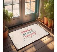 Paillasson décoratif pour entrée avant - Petits pas tous les jours : un voyage de progrès et de croissance - Tapis de décoration pour homme - Tapis de décoration pour dormir sur le sol (40 x 60 cm)