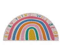 Paillasson demi-cercle arc-en-ciel - Tapis de bienvenue durable pour zones à fort trafic, intérieur/extérieur - 120 x 240 cm - Couleur C