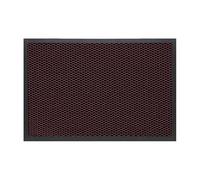 Paillasson demi-rond en caoutchouc antidérapant pour intérieur et extérieur Profil bas pour l'avant (A-rouge)