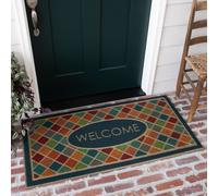Paillasson d'entr e Mohawk Home 2' x 4' Paillasson toutes saisons ext rieur antid rapant en caoutchouc recycl Motif hachur ornemental