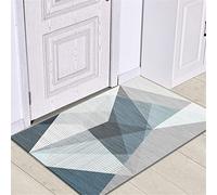 Paillasson d'entrée de Bienvenue rayé Gris imprimé paillasson antidérapant pour extérieur intérieur Tapis de Porte d'entrée 60x90cm Tapis