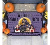 Paillasson D'Entree Doux Tapis De Porte Confortable Tapis De Bain pour Salon D'Entrée Intérieur 40X60Cm Bienvenue, Pauvres Mortels, Chien