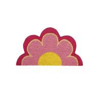 Paillasson d'entrée -FISURA- Paillasson original en coco ""fleur"". Paillasson rose en forme de fleur. Mesures : 70 x 40 cm