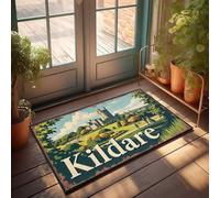 Paillasson d'entrée Kildare : un voyage intemporel à travers l'histoire et la nature - Tapis de bienvenue - Décoration de chambre extérieure pour homme (50 x 80 cm)