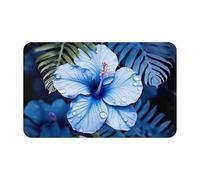 Paillasson d'entrée résistant aux intempéries, très résistant pour entrée, paillasson, anti-saleté, tapis de sol discret motif fleur tropicale, tapis d'entrée absorbant et antidérapant, 50,8 x 80 cm