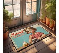 Paillasson d'entrée Sweet Indulgence : un délicieux dessert d'aventure paillasson de bienvenue tapis de bienvenue porte d'entrée décoration de chambre extérieure pour homme (50 x 80 cm)