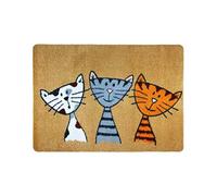 Paillasson design deco-mat - Pour la porte d’entrée, le couloir, l’intérieur et l’extérieur - Antidérapant et lavable - Pratique, beige, 50 x 70 cm