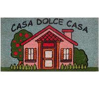 Paillasson d'Extérieur en Fibre de Coco avec Base Antidérapante en PVC, Tapis d'Extérieur Peint à la Main Facile à Nettoyer et Ultra-Résistant, Paillasson d'Entrée, Casa Dolce Casa 70x40 cm