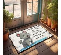 Paillasson d'extérieur pour entrée extérieure avec citation adorable chien : « I Am Your Friend, My Life, Love, True Paillasson Spring Porche Decor Lake House Decor (65 x 90 cm)