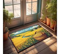 Paillasson d'hiver extérieur Golden Harvest Fields of Reeing : un paysage rural serein paillasson décoration maison bar tapis pour cuisine (50 x 80 cm)