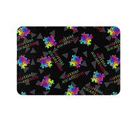 Paillasson d'impression d'autisme Tapis de porte d'intérieur doux et antidérapant Tapis de sol absorbant pour la maison Tapis de sol d'intérieur résistant aux taches 23,6 x 15,7 pouces pour la terra