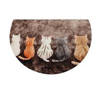 Paillasson d'intérieur antidérapant et absorbant avec imprimé chat mignon - 60 x 40 cm - Tapis de sol pour entrée, porche, chambre à coucher, cuisine, salle de bain, extérieur