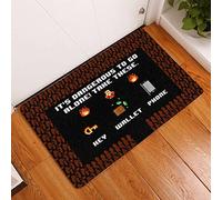 Paillasson d'intérieur avec impression « It's Dangerous to Go Alone Take These Key Wallet and Phone Doormat » - Décoration d'intérieur - Cadeau de pendaison de crémaillère