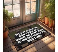 Paillasson d'intérieur avec inscription « Two Friends Reflect On Life's Simple Pleasures » - Tapis de cuisine amusant pour porte d'entrée (65 x 90 cm)