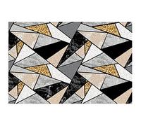 Paillasson d'intérieur de forme géométrique très résistant aux intempéries antidérapant lavable en PVC parfait pour une utilisation en intérieur et en extérieur Tapis de porte géométrique Tapis de