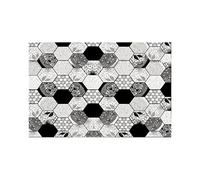 Paillasson d'intérieur de forme géométrique très résistant aux intempéries antidérapant lavable en PVC parfait pour une utilisation en intérieur et en extérieur Tapis de porte géométrique Tapis de