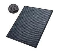 Paillasson d'intérieur et d'extérieur de 0,9 x 1,5 m, robuste et durable, tapis de sol commercial pour entrée extérieure, imperméable, toutes saisons, paillasson antidérapant pour entrée, noir