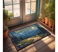 Paillasson d'intérieur Midnight In Parll's : A Serene Mountain Journey Under The Full Moo Paillasson Fun Stuff Outdoor (40 x 60 cm)