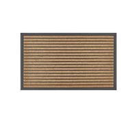 Paillasson d'Intérieur Moderne Motif Rayé 45 x 75 cm Caoutchouc Antidérapant Nat