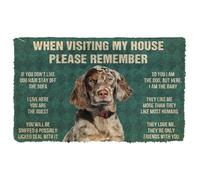 Paillasson d'intérieur personnalisable Motif chiens Setter anglais 40 x 60 | Paillasson polyvalent sur le thème du chien pour entrée, couloir et espaces intérieurs de la maison