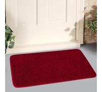 Paillasson d'intérieur super absorbant, lavable, envers en caoutchouc antidérapant, pour portes intérieures, paillasson, anti-saleté, grattoir, 45,7 x 76,2 cm (rectangulaire) camel café (gris foncé