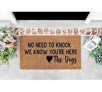 Paillasson Dog We Know Youre Here Paillassons Interieur Absorbant Tapis De Porte Résistant Tapis D'Entrée pour Exterieur Cour Balcon 40X60 Cm