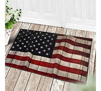 Paillasson drapeau américain USA paillasson tapis de bienvenue juillet jour de l'indépendance intérieur et extérieur paillasson chaleureux maison cadeau tapis de bienvenue cadeau pour ami famille