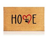 Paillasson Empreintes Chien en Fibre de Coco - 70x40cm - Tapis de Porte de Bienvenue,Surface Antidérapante PVC & Fibre de Coco -Entrée Maison, Couloirs,Portes-Accessoires Maison-Original & Minimaliste