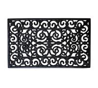 Paillasson en caoutchouc anti-fatigue - Effet fer forgé - Très résistant - Lavable - Antidérapant - Grattoir - Convient pour caravane, maison, bureau - 45 x 75 cm (1)