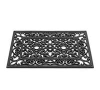 Paillasson en caoutchouc résistant aux intempéries - Aspect fonte - Ornements décoratifs - 40 x 60 cm - Convient comme paillasson d'extérieur - Pour maison, jardin, porte - Grattoir