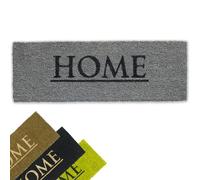 Paillasson en coco Home - 26 x 75 cm - Gris - Robuste - Pour l'intérieur et l'extérieur - Pour porte d'entrée, couloir, jardin