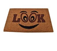 Paillasson En Fibre De Coco 45x75-Tapis Pour Seuil Intérieur/extérieur-Tapis Brosse En Fibre Naturelle Dessous PVC, Antidérapant, Design Original Imprimé, Tapis De Sol Robuste Pour Votre Entrée