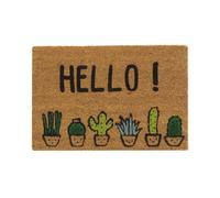 AUBRY GASPARD Paillasson en Fibre de Coco 60 x 40 cm Cactus Hello