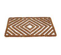 Paillasson en Fibres de Coco Naturelles 75 x 45 cm - Tapis d'Entrée avec Armature en Acier Galvanisé - Gratte-Pieds Anti-Boue et Anti-Saleté - Tapis Brosse Intérieur/Extérieur