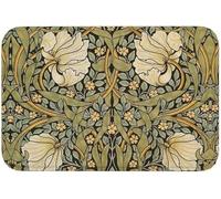 Paillasson en Flanelle William Morris Pimpernel Lavable Paillassons pour Entrée Doux Doormat pour Jardin Intérieur Chambre 60X40Cm