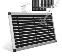 Paillasson extérieur 50x80 cm, Tapis d'entrée extérieur avec Cadre en Aluminium argenté, Tapis extérieur résistant à la Pluie en Fibres de polypropylène, Tapis de Porte pour Maison