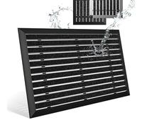 Paillasson extérieur 50x80 cm, Tapis d'entrée extérieur avec Cadre en Aluminium Noir, Tapis extérieur résistant à la Pluie en Fibres de polypropylène, Tapis de Porte pour Maison