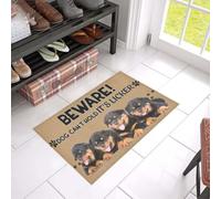 paillasson Exterieur Entree Attention ! Ce Chien ne Peut s'empêcher de lécher ! Paillasson pour Chiot Rottweiler