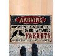 paillasson Exterieur Entree Attention ! Cette propriété est protégée par des perroquets hautement dressés. Paillasson d'intérieur et d'extérieur
