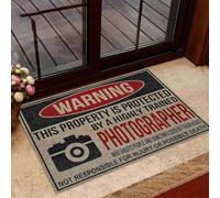 paillasson Exterieur Entree Attention ! Cette propriété est protégée par la Photographie. Paillasson Humoristique d'intérieur et d'extérieur.